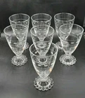 VTG Anchor Hocking Berwick Boopie 5.5" Clear Footed Goblets Glasses Set 6
