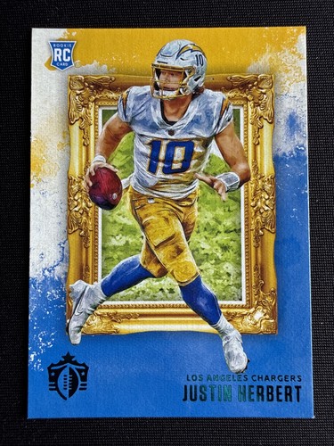 Justin Herbert Rookie Card RC 2020 Panini Chronicles Gridiron Kings Chargers #GK