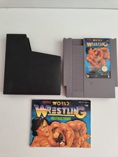 Nintendo NES Game: WORLD WRESTLING NES-PZ-UKV GAME CARTRIDGE & MANUAL