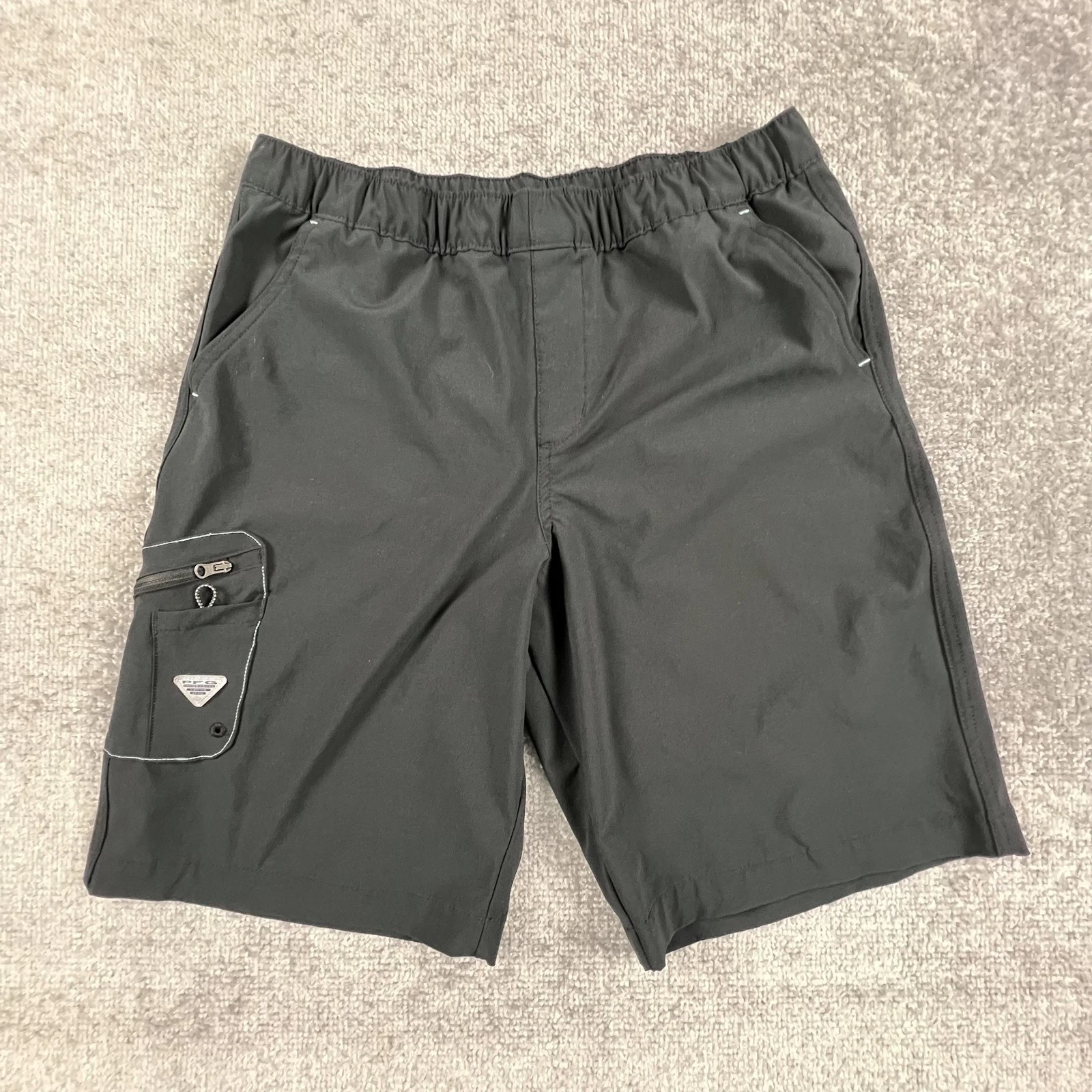 Columbia PFG Shorts Mens XL Black Omni-Shade Swim Trunks Quick Dry Fishing
