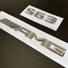 S63 AMG Silber Logo Schriftzug Aufkleber Embleme Badge Silber Für Mercedes-Benz S63 AMG Silber Logo Schriftzug Aufkleber Embleme Badge Silber Für Mercedes-Benz