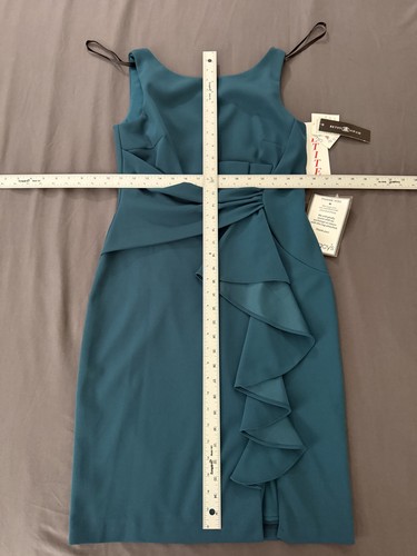 Betsy & Adam Ruffle Gown Dress  Sz 10  Azure $199 Turquoise NWT - Bild 7 von 9