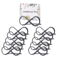 10Pcs Black Table Number Holder Stands Wedding Seating Labels Place Card Clip...
