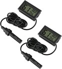 Digital Thermometer Hygrometer 2-Pcs Mini Probe Temp Humidity Gauge