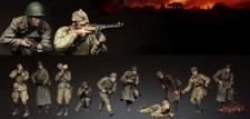 1/35 WWII Soviet Red Army Figures Set – Eastern Front Battle Resin Model Kit