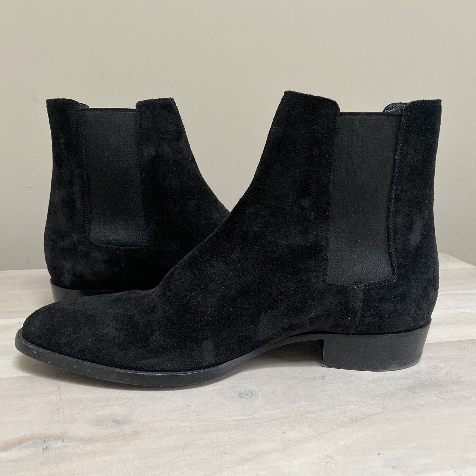 STIVALI CHELSEA YSL Saint Laurent uomo WYATT SCAMOSCIATI taglia EU 40 US 7 Made in Italy