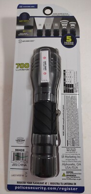 Lampe de poche, longue portée, rechargeable, 700 lm, noir
