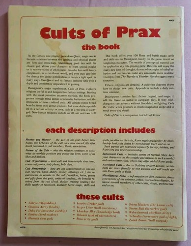 Cults of PRAX 15 Religions Runequest A Chaosium Rulesbook RPG Perrin Stafford - Bild 2 von 10