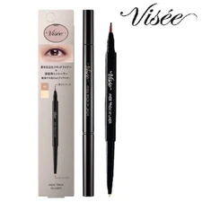 [KOSE VISEE] 2 in 1 Wide Trick W Shadow Liquid Eyeliner 01 BROWN 0.4g JAPAN NEW