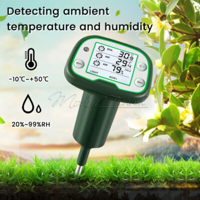 4-in-1 Digital Soil Temperature Tester Illuminance/Ambient Temperature/Humidity