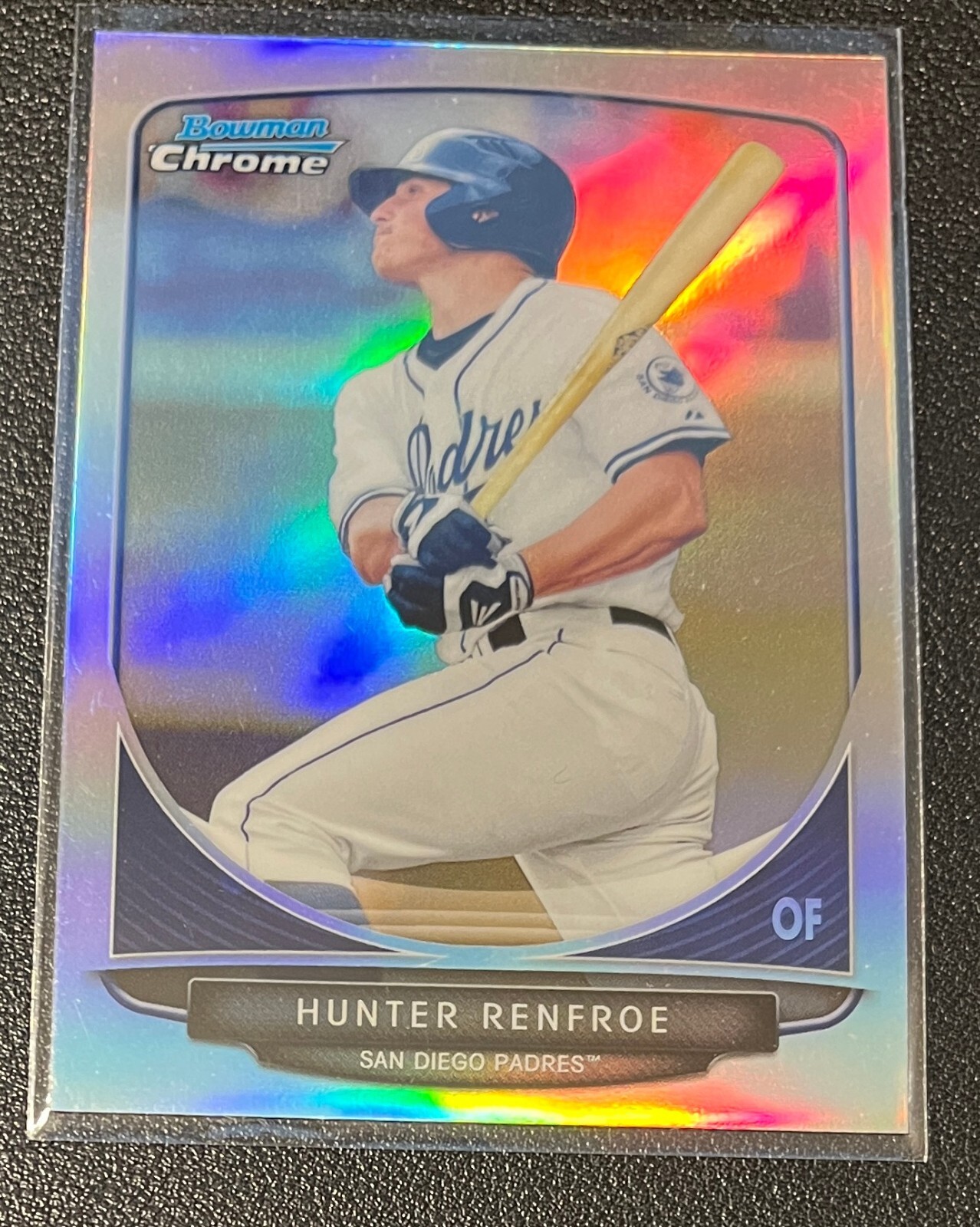 2013 Bowman Chrome Draft REFRACTOR #BDPP15 HUNTER RENFROE San Diego Padres E1