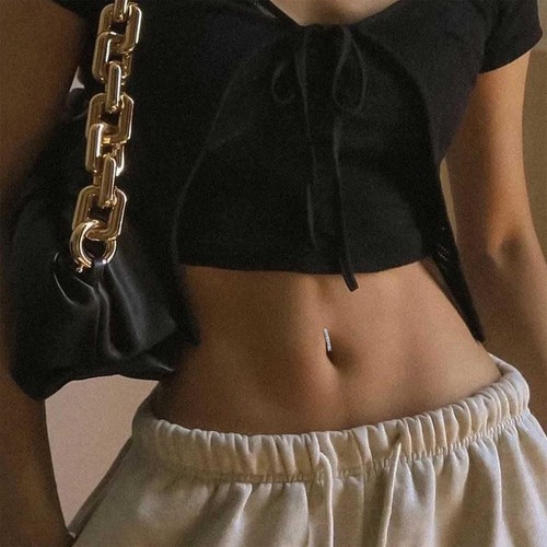 14G Belly Button Rings, Stainless Steel Diamond Belly Rings For Women, Belly ... - Picture 6 of 6