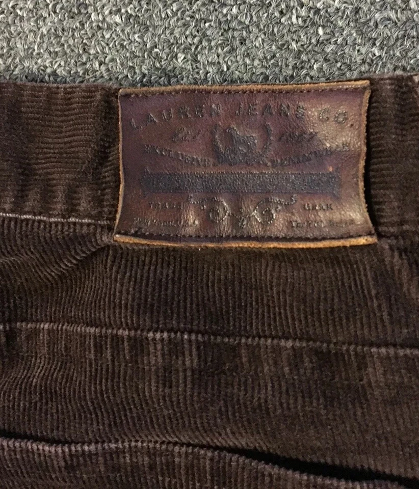 Polo Ralph Lauren Corduroy Pants 10 32/30 Brown Cords Sport 92 Sailing Vtg 90s - Image 2 of 4