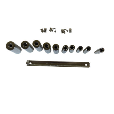 Proto J52107 3/8'' Drive 10-Piece 12-Point Chrome Finish Socket Set