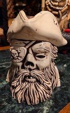 Munktiki Blackbeard's Ghost Bone Glaze LE #84 Large Tiki Mug- Miles/Paul Made