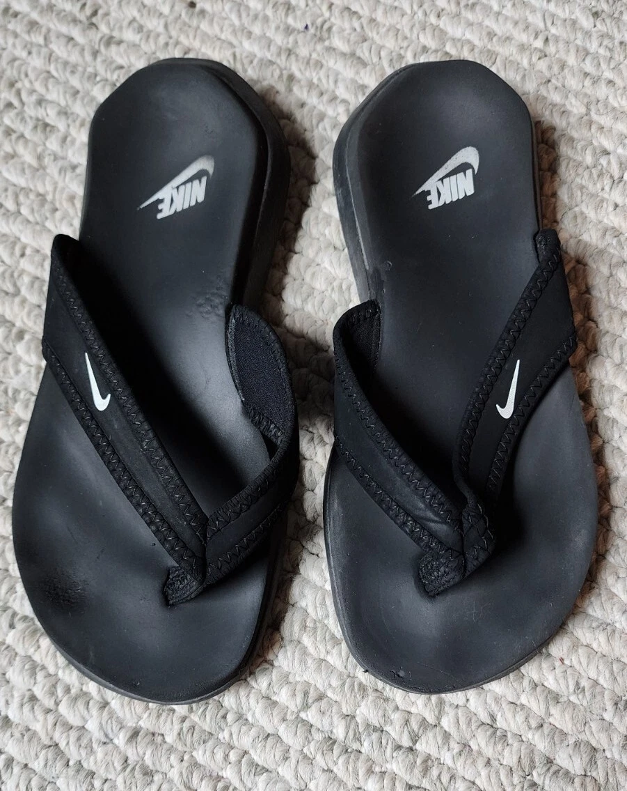 VTG Nike Celso BLACK Thong Plus Flip Flop Women's 6