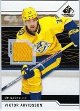 2018-19 Upper Deck SP Game Used Gold Jersey Viktor Arvidsson #49