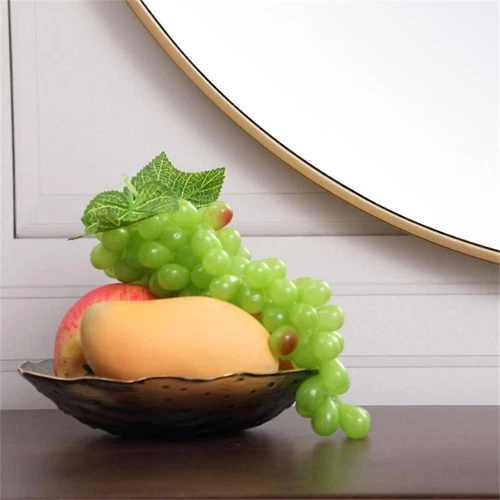 Elegant Decor Eternity 39" Round Mid Century Metal Frame Hooked Mirror in Brass - Picture 6 of 7