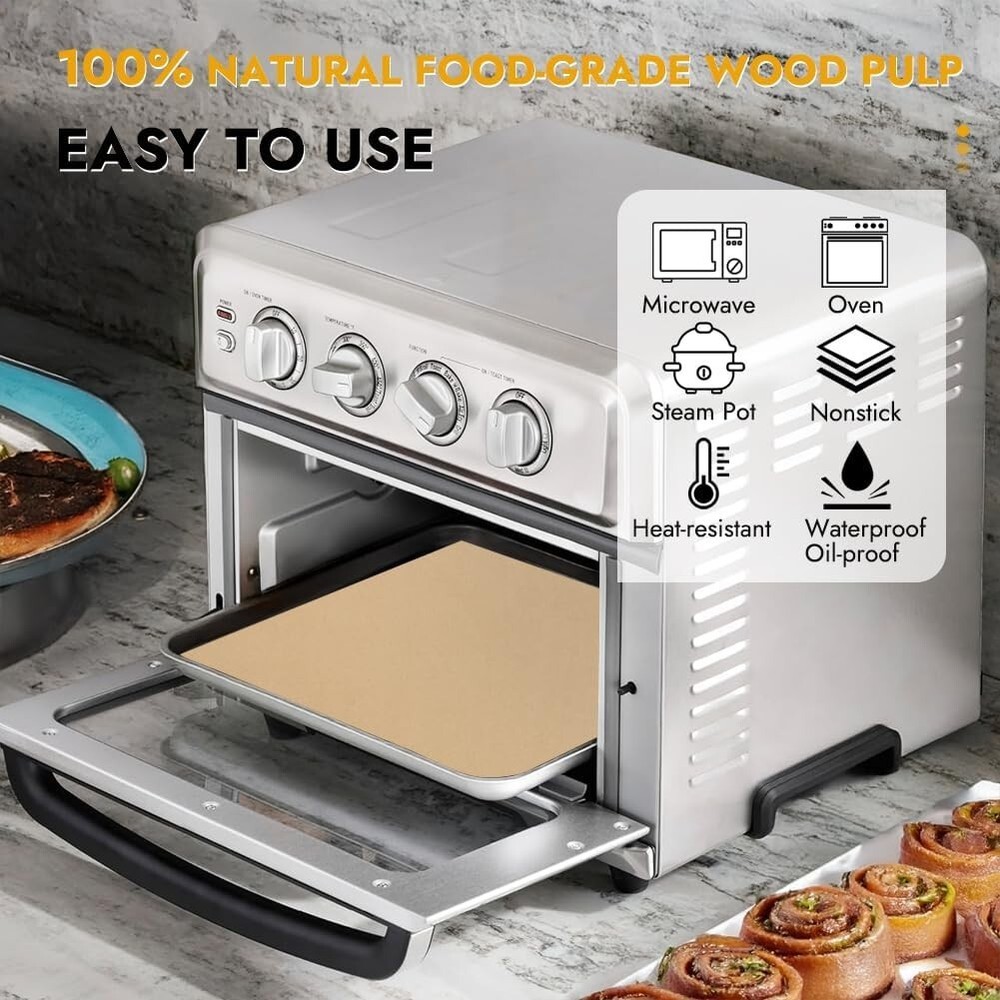 Breville Smart Air Fryer Parchment Liners 11 x 9 Inch Non-Stick Sheets