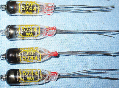 4 NOS Raytheon JAN 5744WA Sub-Miniature Vacuum Tube Triodes  Radio & Audio