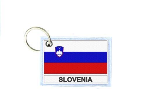 Porta Chiavi Chiave Chiavi Fantasia Doppio Viso Bandiera Slo Slovenia - Foto 1 di 1