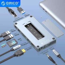 ORICO 9 in 1 USB C Dock External M.2 NVMe SSD Enclosure to 4K60Hz PD100W For Mac