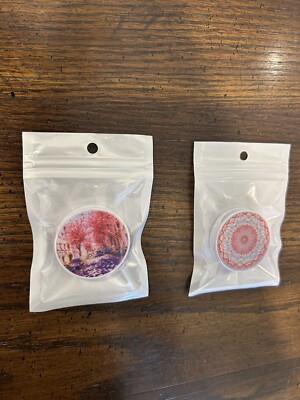 Phone Socket Grip Holder - Graphic Design - Universally Compatible- 2 Pack
