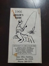 Vintage 1966 Anglers Guide Guide Maryland Fresh Water Fishing Regulations 