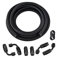 EVIL ENERGY 6AN Fuel Line Kit,AN6 Braided Nylon Fuel Hose CPE 10FT Black