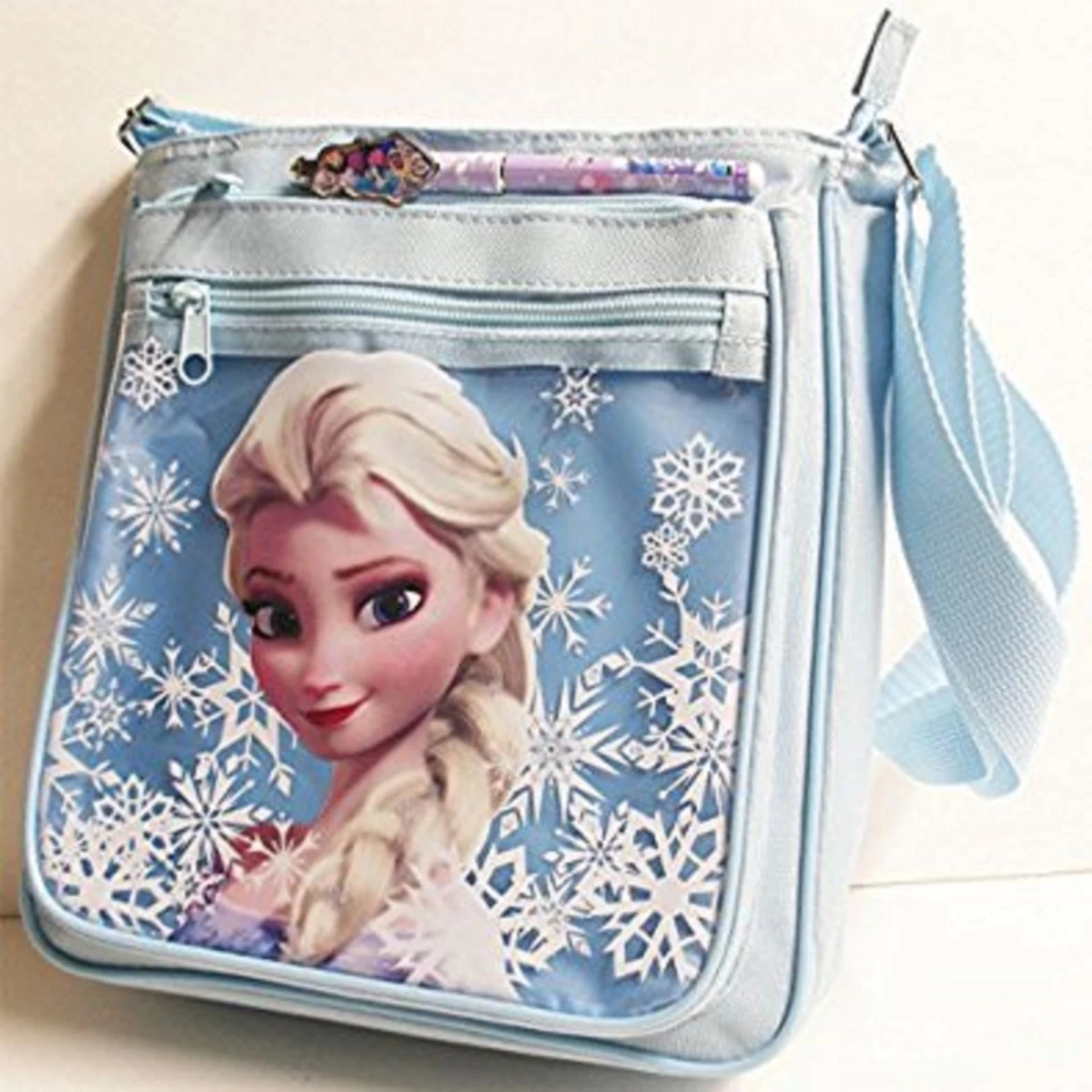 Disney Frozen Olaf Black Big Shoulder Bag with Beautiful Pen