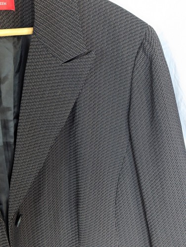 Anne Klein Black Blazer With White Striping Women's 20w 3 Button Career Wear EUC - Afbeelding 2 van 11