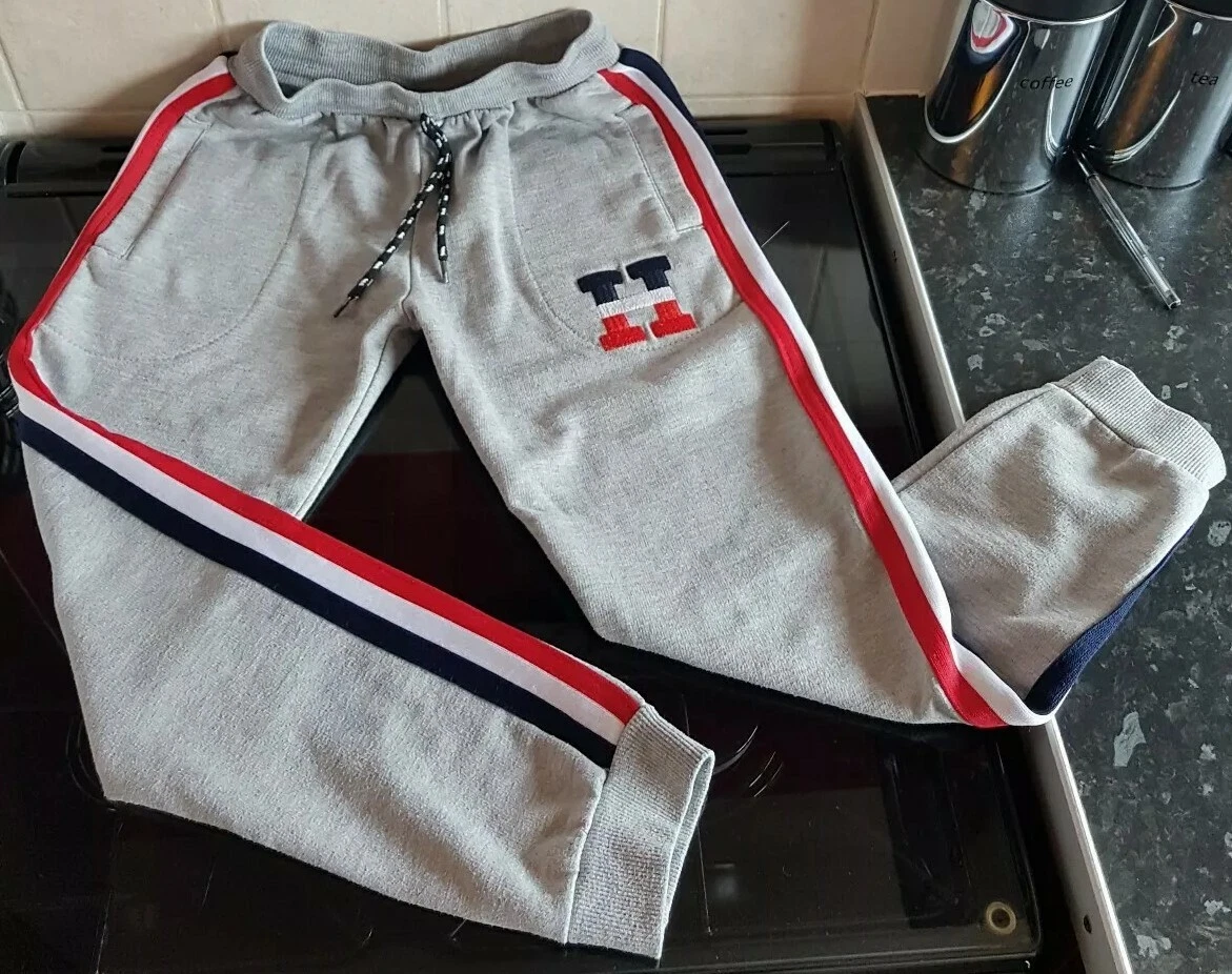 Kids Tommy Hilfiger Tracksuit Bottoms - Grey Tape - Size 34, W23 L24 - EX COND | eBay