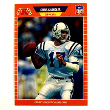 Chris Chandler 1989 Pro Set Rookie Card #159 NFL Indianapolis Colts. rookie card picture