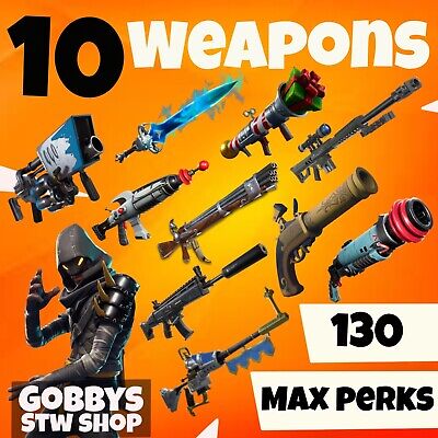 Fortnite Save The World 10 X Pl130 Godroll Guns Weapons Sale Pc Ps4 Xbox Ebay