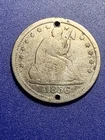 1856 Liberty Seated Quarter Silver Coin ( KM.#A64.2 )