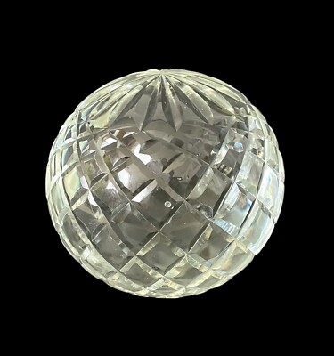 Cut Crystal Ball Sphere Clear Round Ball Paperweight 4.5” | eBay