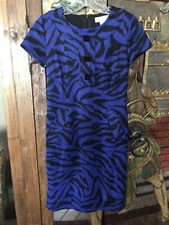 michael kors blue tiger dress size 4