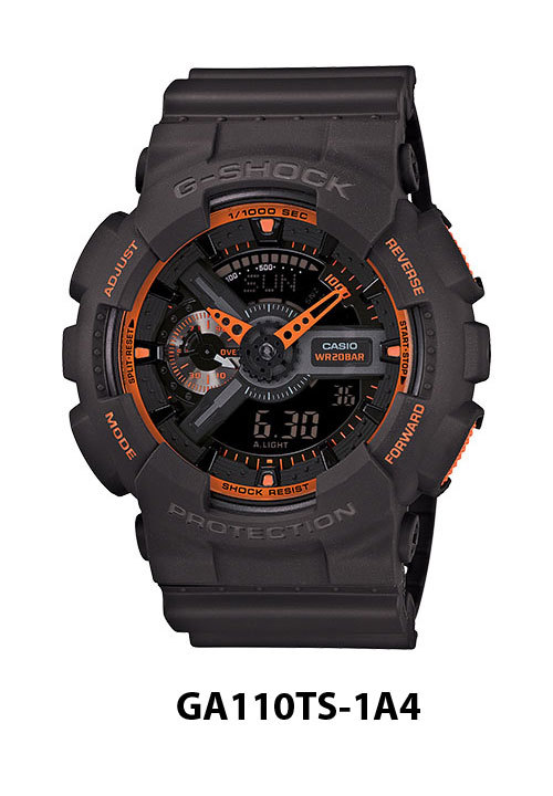 Casio Ga-110ts-1a4 Original G-shock Watch Band Bezel Dark Grey