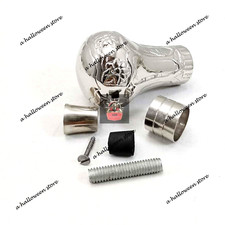 Antique Style Silver Brass Knob Head Handle Only For Walking Stick Wooden Cane