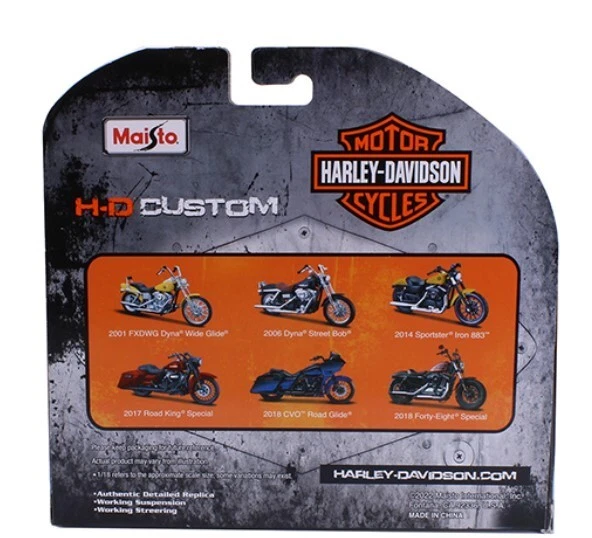 Maisto-Harley Davidson 1/18 литой мотоцикл серии 39 14' Sportster железа 883 - Изображение 2 из 2