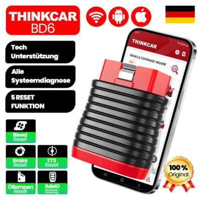 THINKCAR BD6 OBD2 Diagnosegerät Alle System KFZ Bluetooth Scanner 5 Reset 2024