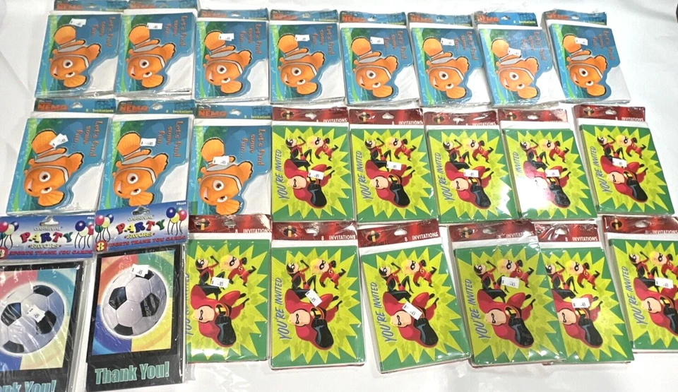 Kid's Birthday Invitation Cards Large Mixed Lot (Over 150 Packs) - Image 4 of 4