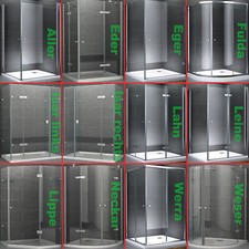 Duschkabine  Duschabtrennung Eckdusche Runddusche ohne/mit  Duschwanne