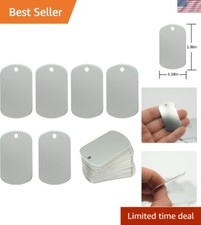 Polished Aluminum Blank Tags 25-Pack for Versatile Craft Creations