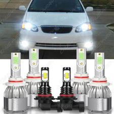 Para For Toyota Corolla 2005 2006 2007 2008 LED faro alto bajo +luces antiniebla