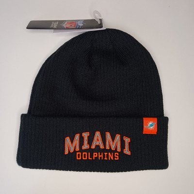 Fanatics Miami Dolphins Hat Cap Knit Beanie Black Cuffed NFL Team Apparel