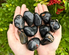 LARGE Black Onyx Tumbled Stones, 1.5 - 2.5" (Natural Black Onyx Crystals)