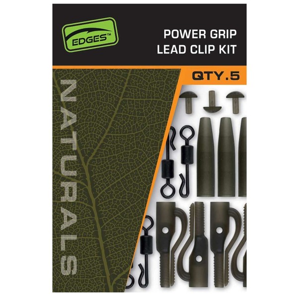 Fox Edges Naturals Power Grip Lead Clip Kit - ZubehöR, Angelclips, Bleiclips-image