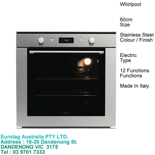 Whirlpool 60cm Pyrolytic Oven Italian Made Model Akzm755ix