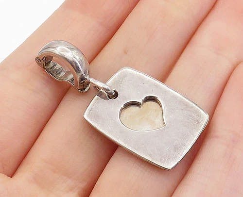 CAROLEE 925 Sterling Silver Vintage Faith Courage Hope Stamped Pendant PT5399